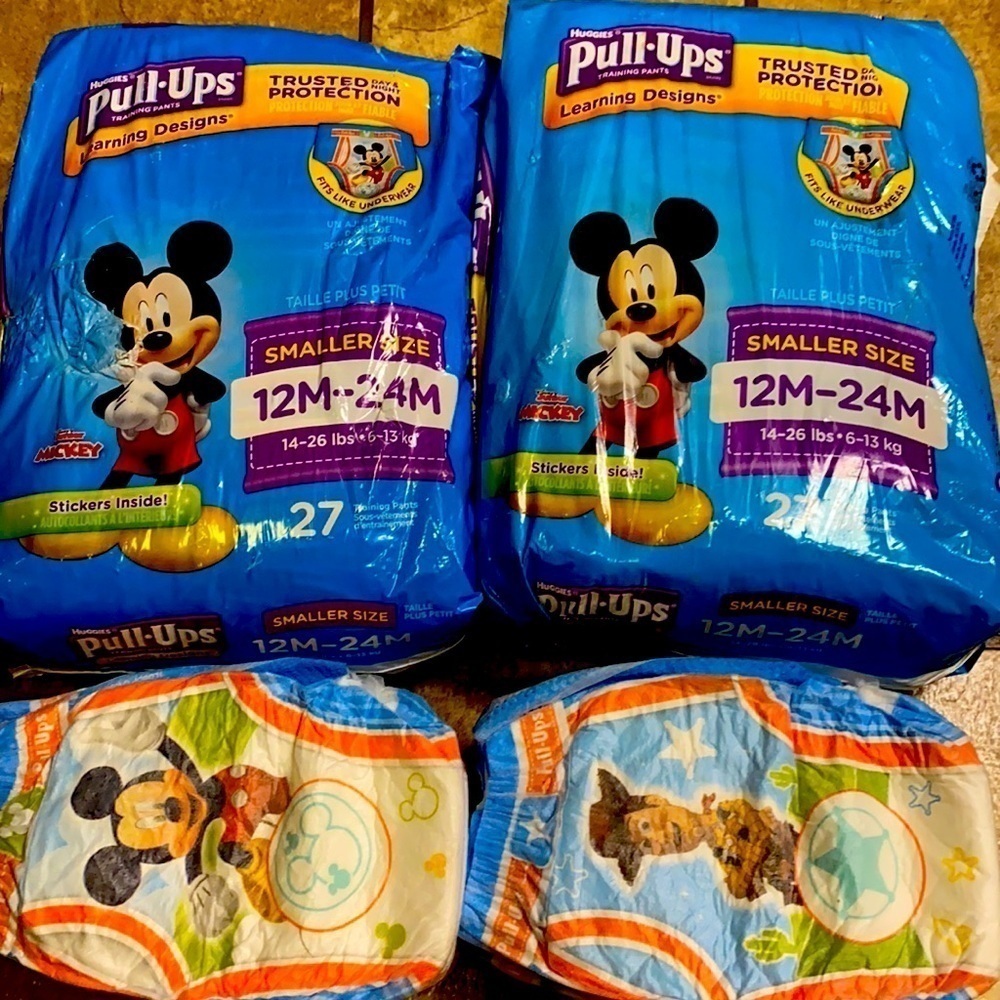 Smaller Size Boy’s Pull-ups 12-24 Months Mickey Mouse Huggies Toy Story